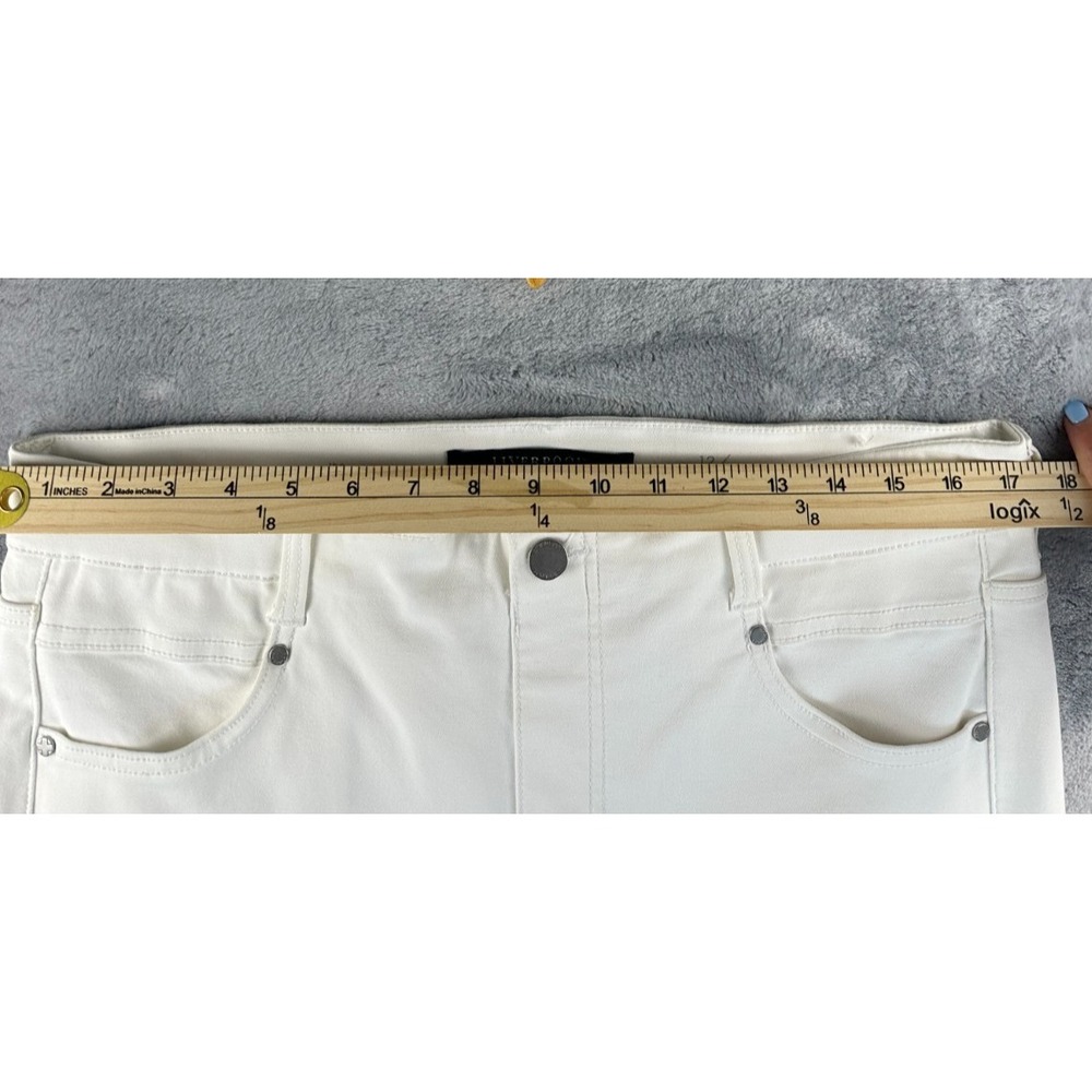 Liverpool Cruiser Jorts Womens 12/31 Waist White Stretch Denim Bermuda High Rise - Picture 13 of 16